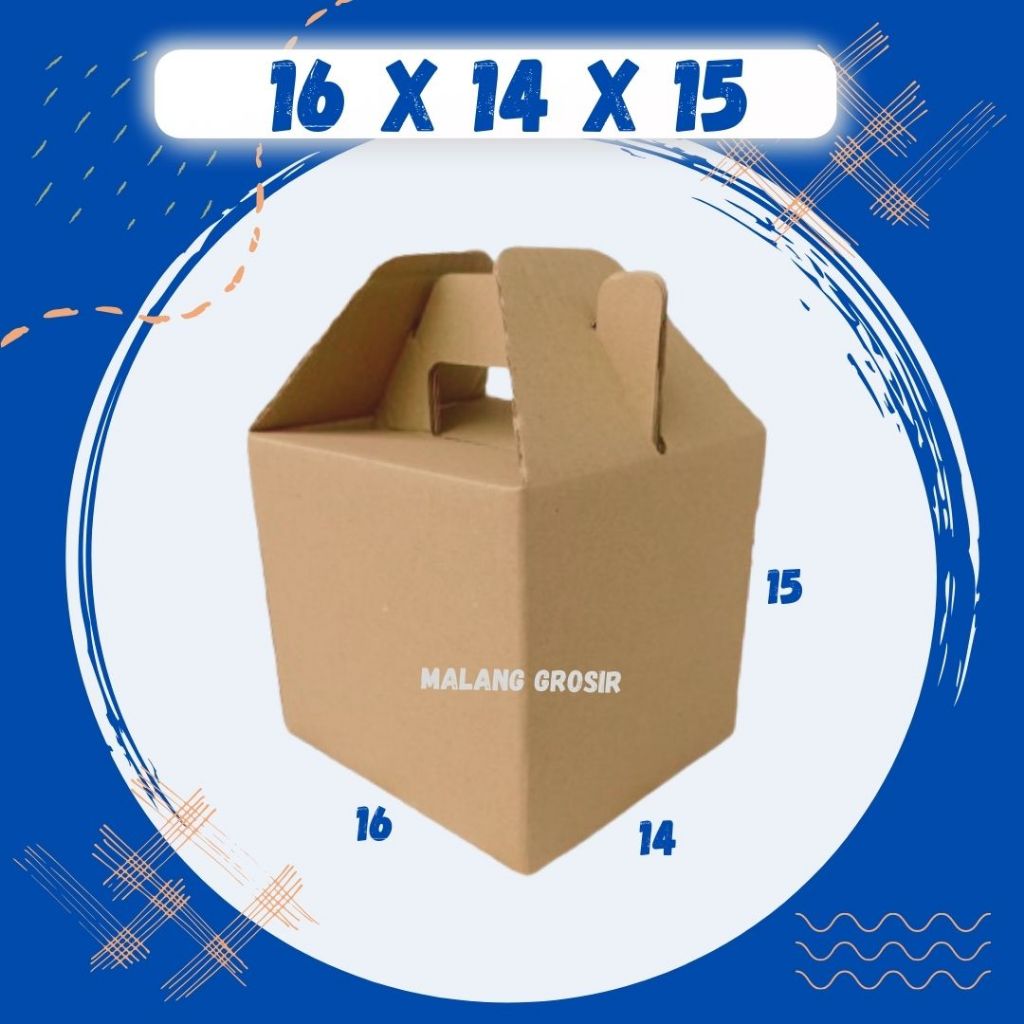 

Kardus Jinjing 16x14x15 Gable Box Dus Parcel Packing Buah Hampers Kemasan Idul fitri