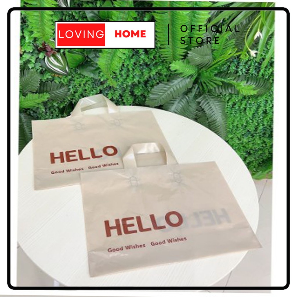 

LOVING HOME - Kantong Plastik Gift Bag Paper Bag Hello Cream Tas Kado