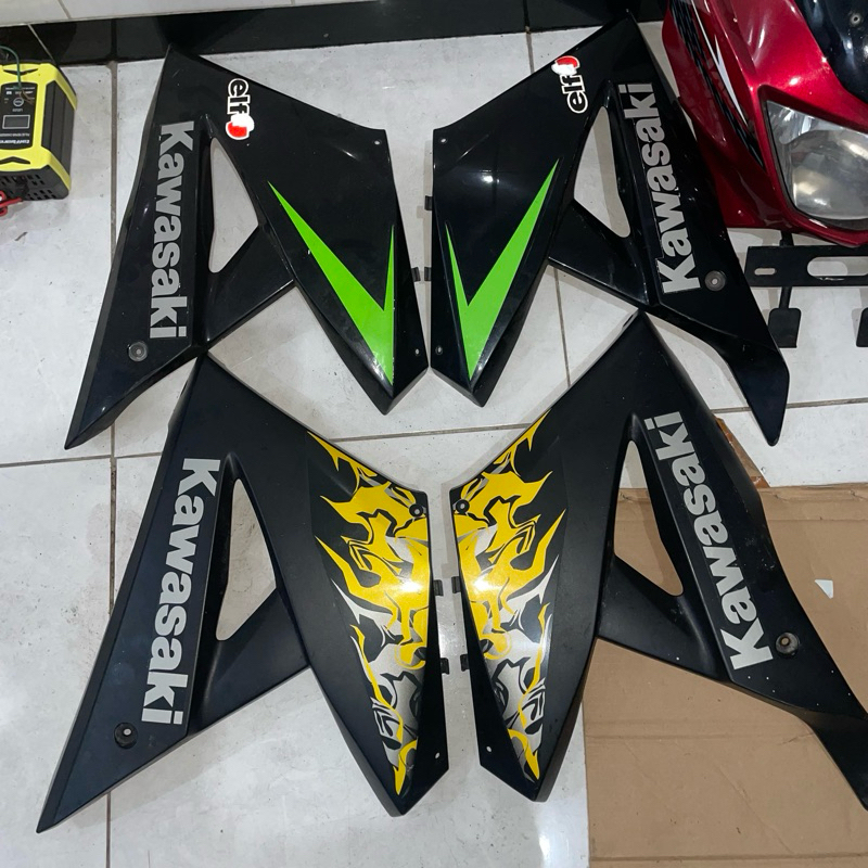 FAIRING BAGIAN BAWAH NINJA RR NEW 2013 STRIP MERAH