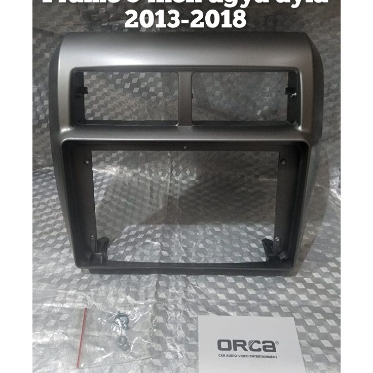 ya frame head unit android 9 inch mobil agya ayla silver