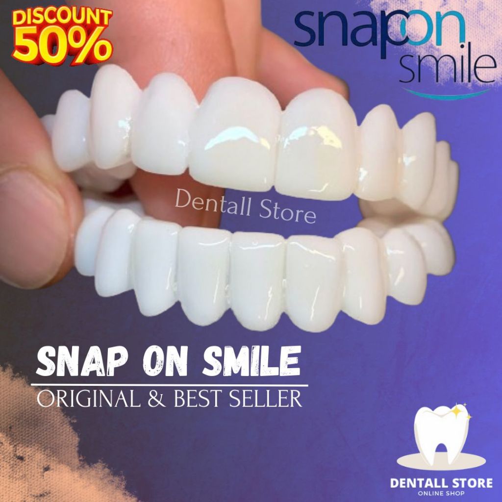 KUALITAS TERBAIK ⭐️ Snap On Smile 100% ORIGINAL Authentic / Gigi Palsu Snap on Smile 1 SET