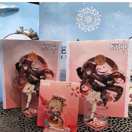 [READY STOCK] Merch Stande Acrylic HuTao, Pin Ayaka event Festival Kenangan Teyvat Genshin