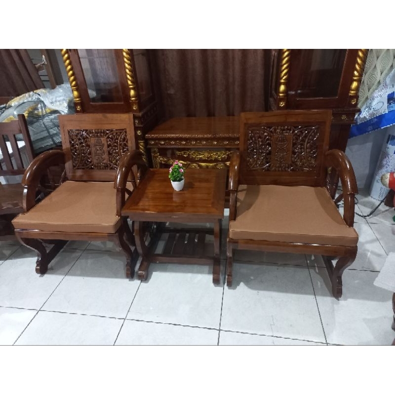 KURSI TERAS UNIK KAYU JATI