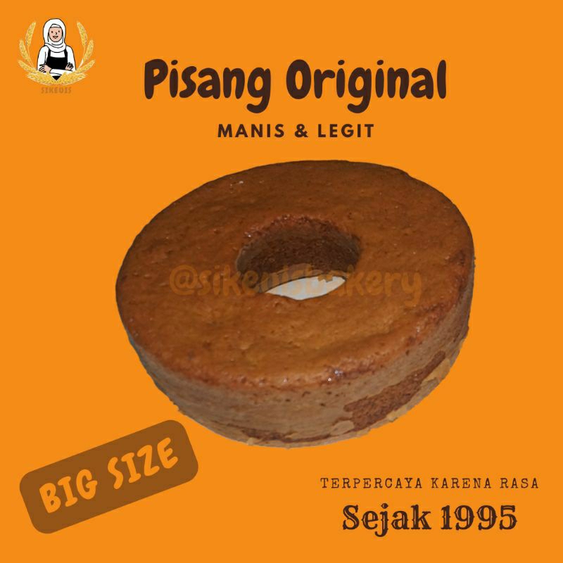 

BANANA CAKE | BOLU PISANG SIKEUIS (ORIGINAL BULAT)