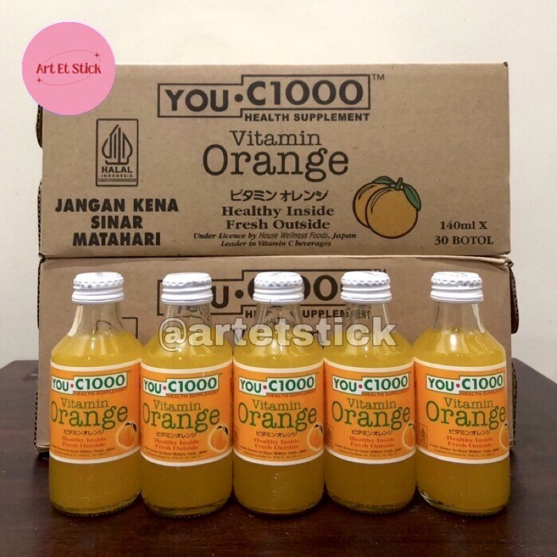 

1 Dus YOU C 1000 Vitamin Orange Isi 30 Botol Kaca