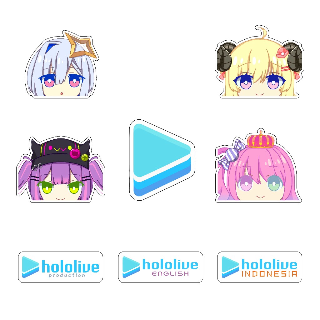 

Sticker vinyl anime vtuber HOLOLIVE JAPAN GEN 4 PEEKER SET - material Vinyl