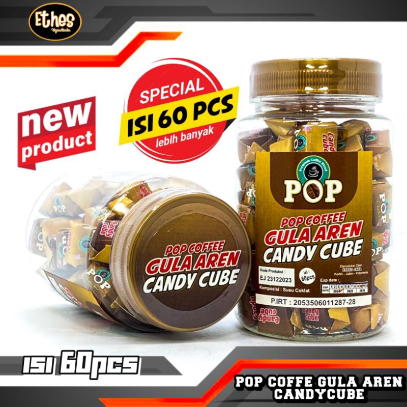 

PERMEN POP COFFE GULA AREN CANDYCUBE isi 60pcs