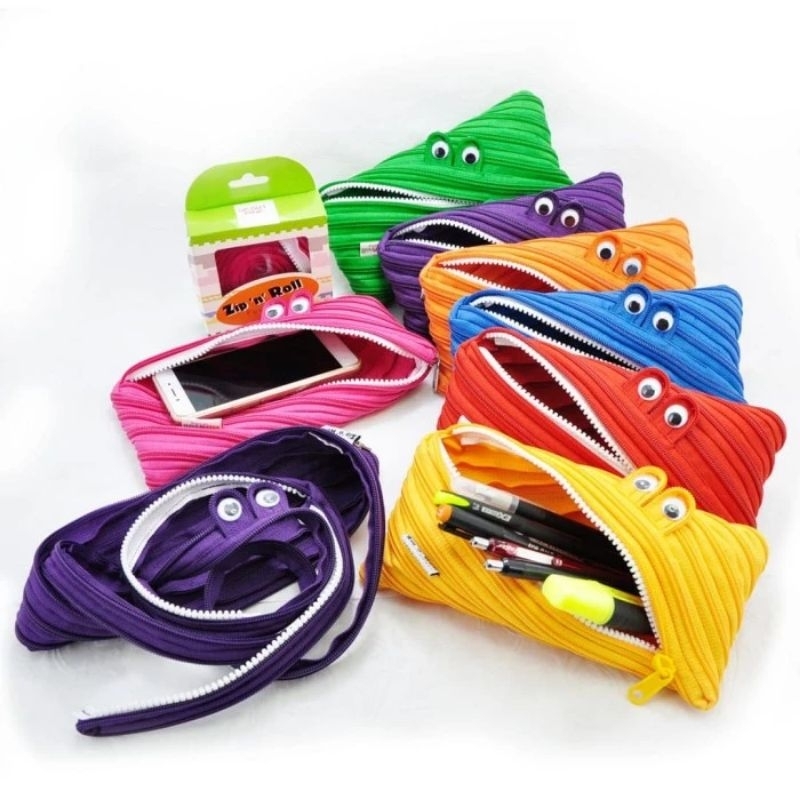 

ZIP N ROLL | Stationary Pouch Monster | Tempat Pensil | SP-001