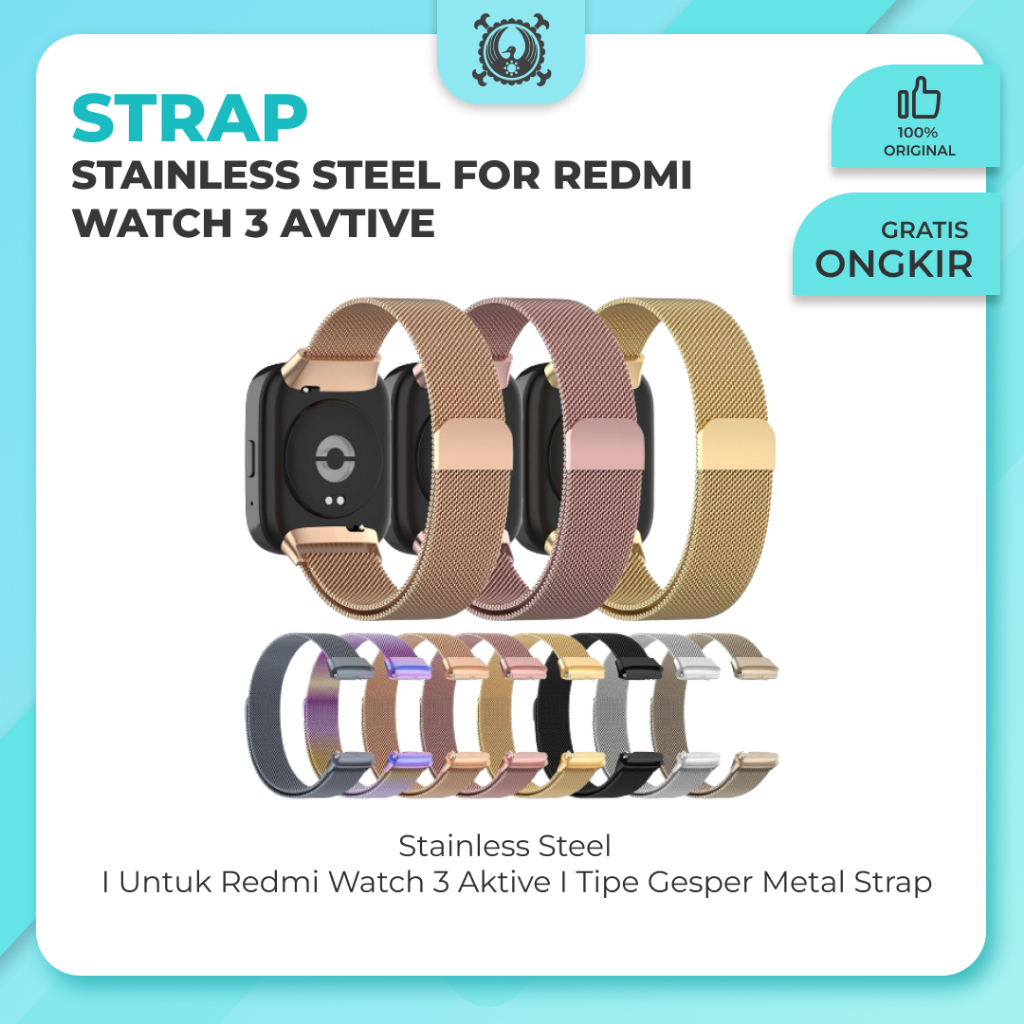 Strap Redmi Watch 3 Active Stainless Steel Tali Redmi Watch 3 Active