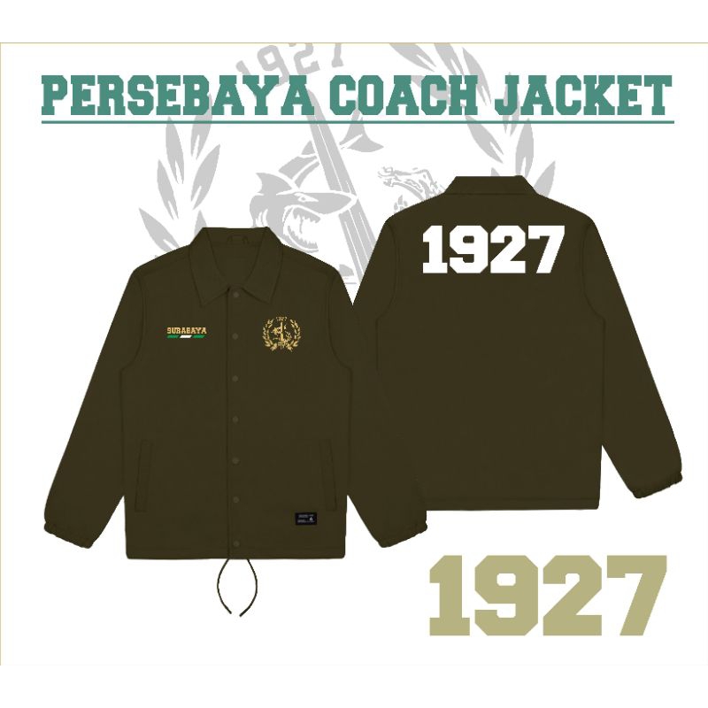 Jaket Coach Persebaya 1927 Best Seller Hitam & Army