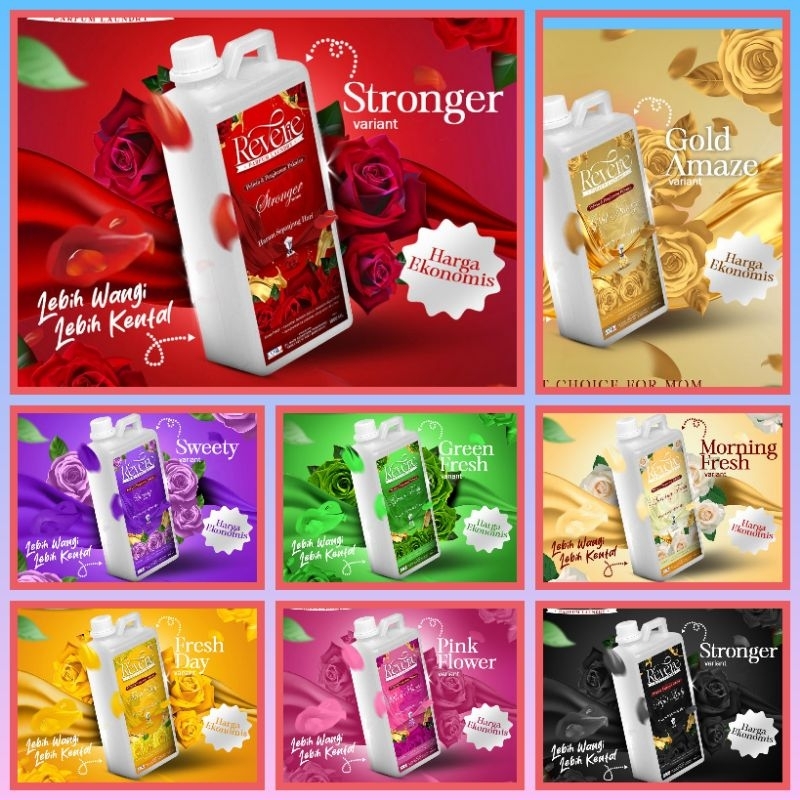 	 GROSIR - REVERIE PARFUM LAUNDRY 3 in 1| Pelicin Pelembut dan Pengharum Pakaian | Harum Sepanjang Hari	