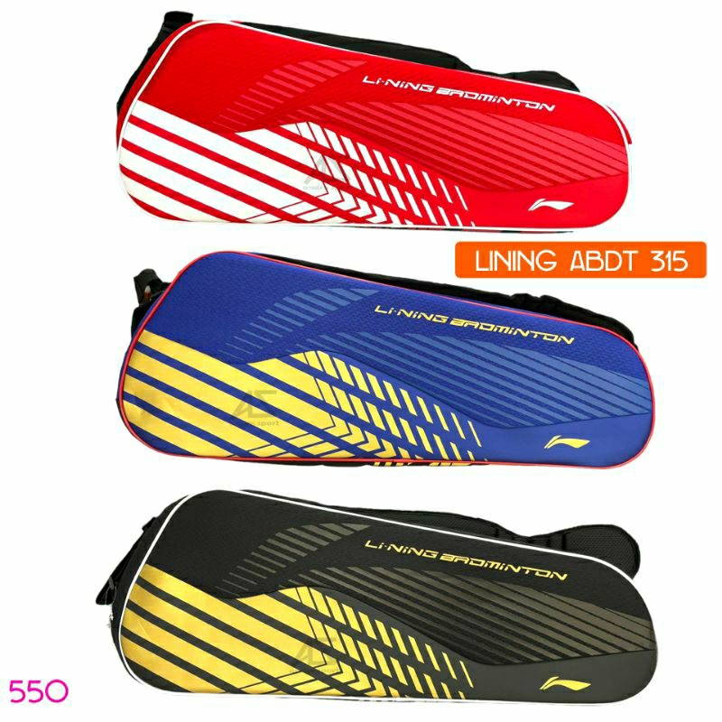 Tas Raket Badminton/Bulutangkis Lining Original ABDT-315 THERMO 3R