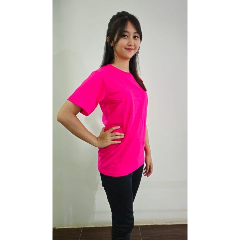 KAOS FUSHIA | KAOS POLOS LENGAN PENDEK & PANJANG | KAOS COTTON COMBED 24'S KNITTO | KAOS UNISEX