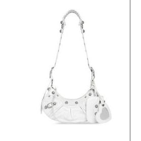 BALENCIAGA LE CAGOLE XS SHOULDER BAG WHITE