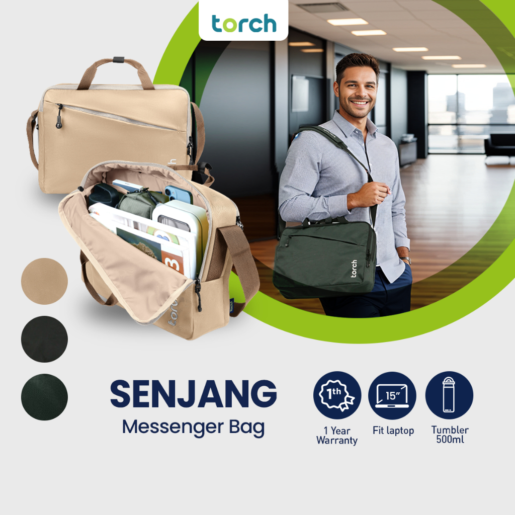 TORCH Senjang Tas Selempang Sling Messenger Bag Laptop Waterproof
