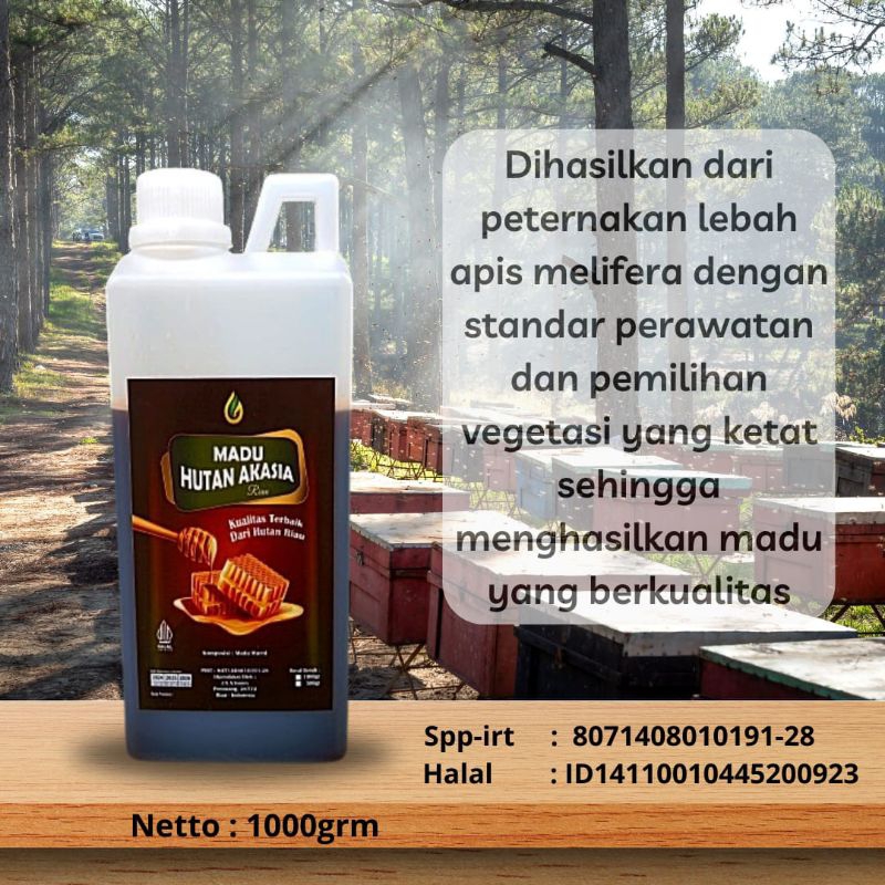 

Madu hutan akasia (acacia crassicarpa) riau . 100% madu murni