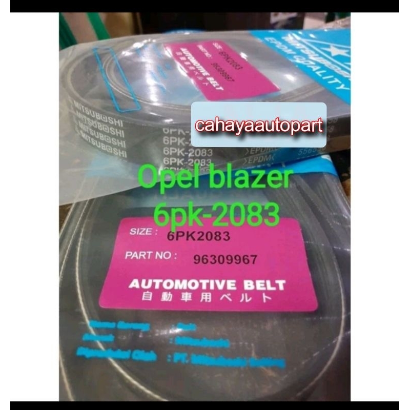 Fan Van V Belt Tali Kipas 6pk-2083 Opel Blazer 6pk2083 96309967