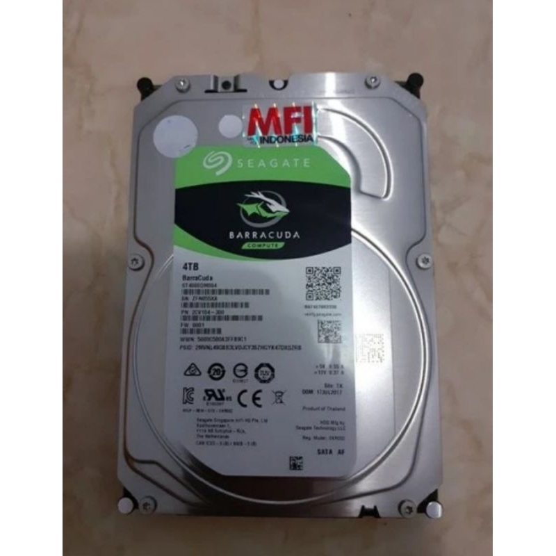 Hardisk Pc Cctv Seagate 4Tb Mfi Garansi Like New