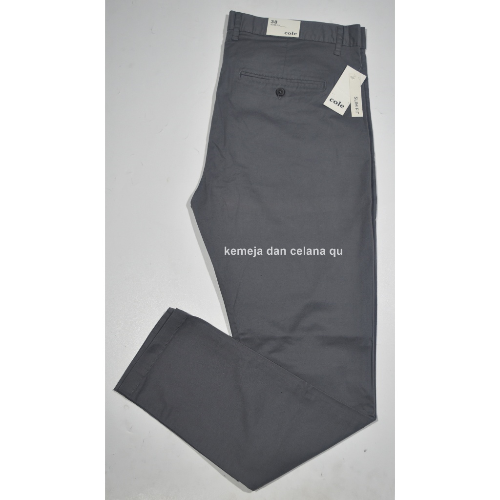 Celana Chinos COLE Slim Fit Celana Panjang Pria Chinos Celana Kerja Celana Kasual Chino Branded Warn