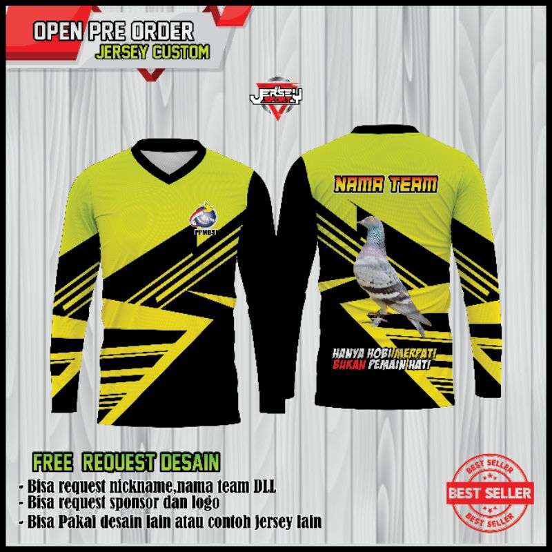Jersey Merpati Balap Kolong Tinggi Desain Custom Request Gratis