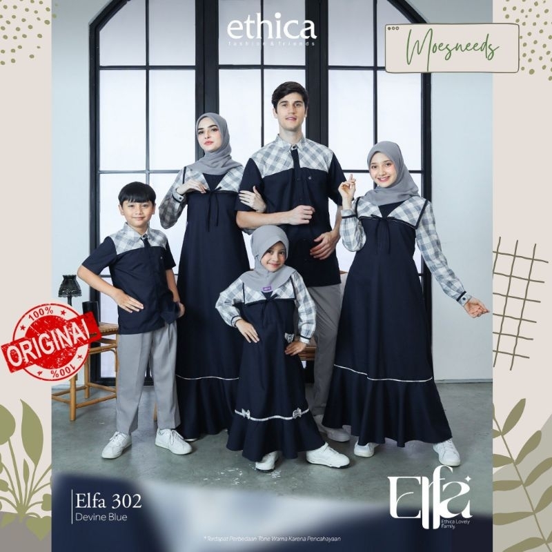 ETHICA Sarimbit Keluarga Lebaran Elfa 302 Devine Blue