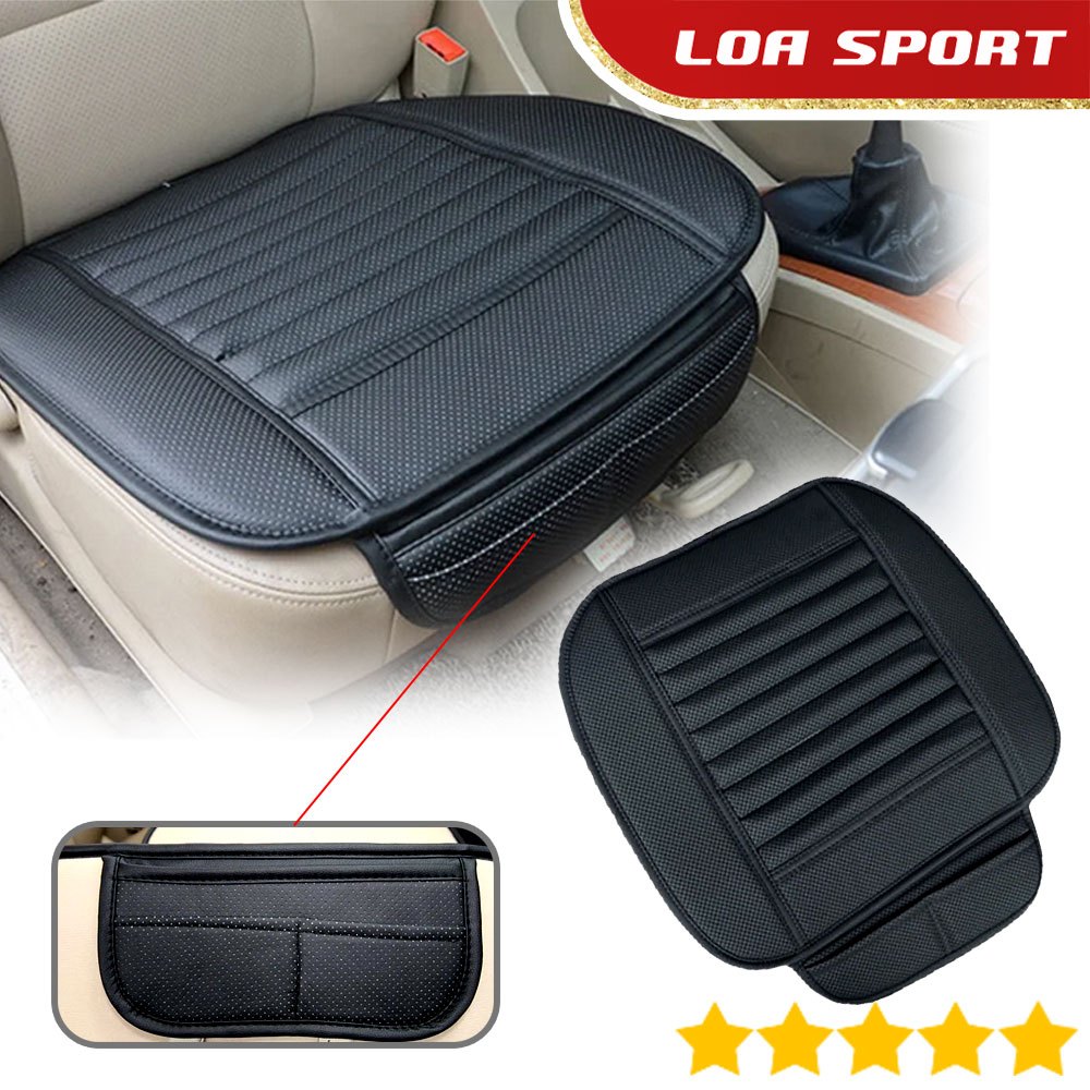 Bantalan Duduk Cover Jok Mobil Kursi Depan Kulit Sintetis Plus Saku