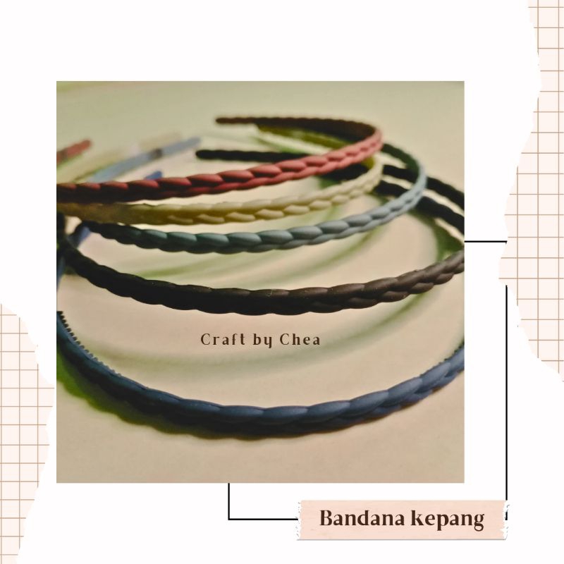 Bandana kepang / bandana kecil / bandana kepang kecil / bando rambut kepang korea / bando terbaru / 