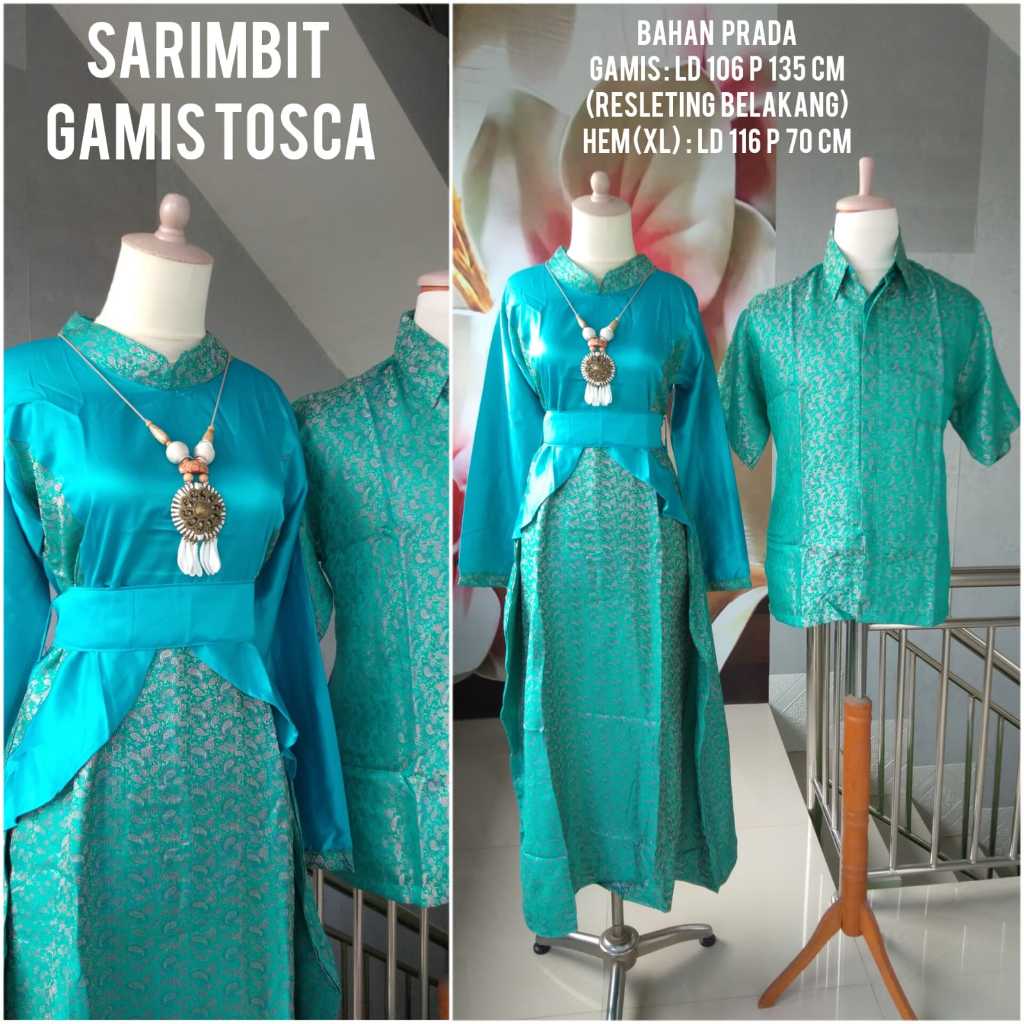 Sarimbit Gamis Hijau Tosca