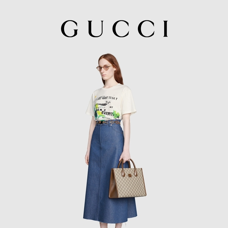 GUCCI Gucci GG Retro Men and Women ‘ s Small Tote Bag Handbag