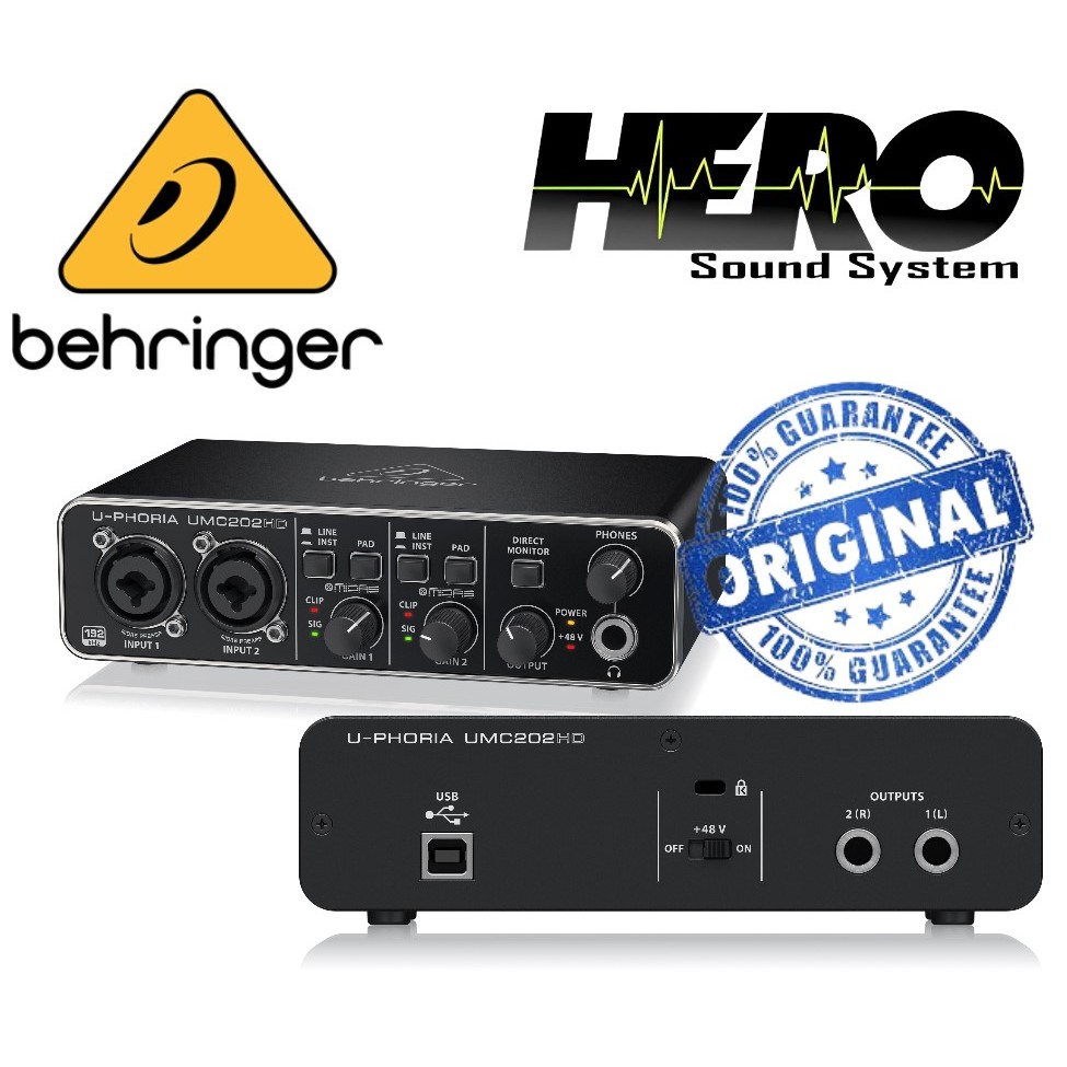 Behringer UMC202HD / Soundcard Behringer UMC 202HD / UMC202HD U-PHORIA