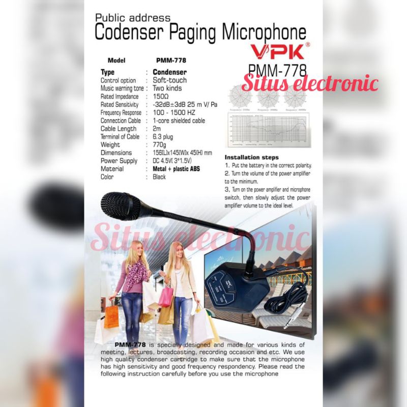 Mic Podium VPK pmm 788 codenser microphone podium VPK pmm788 original