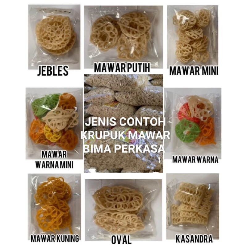 

Krecek krupuk mentah Mawar Murah harga / 250gr
