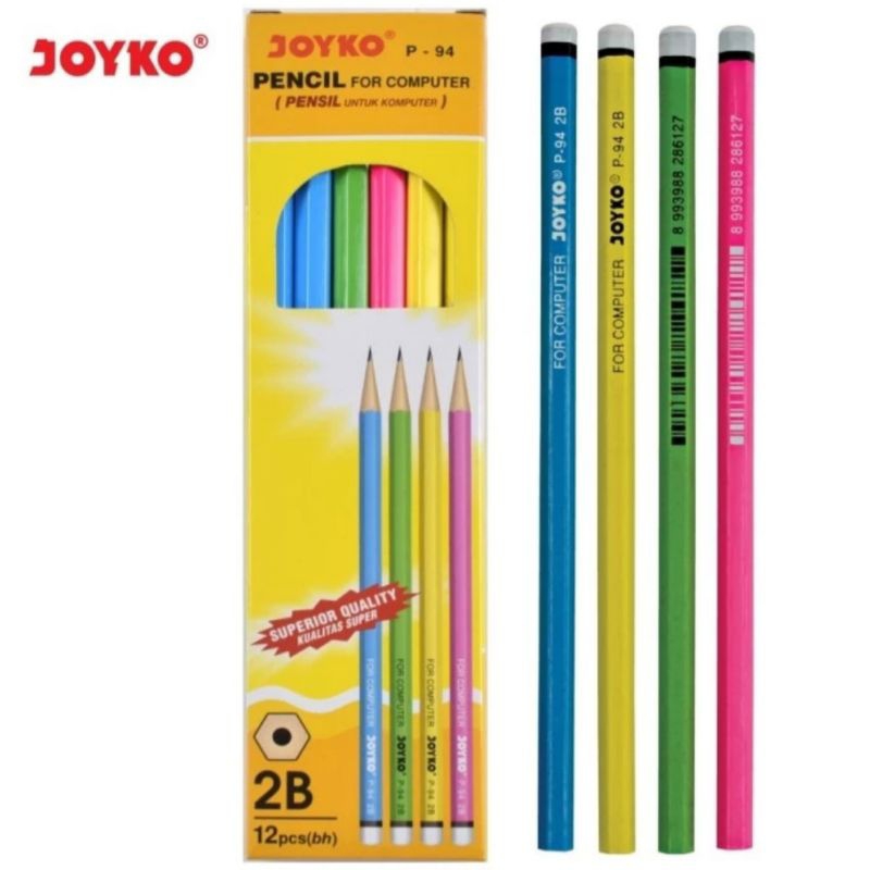 

Pensil Joyko P-94 2B Original 1 Pak Isi 12 Pcs Pencil Komputer Ujian Terlaris