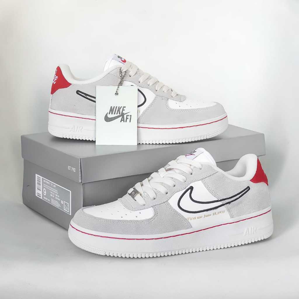 SEPATU SNEAKERS PRIA CASUAL AF 1 1 07 LV8 LIGHT STONE
