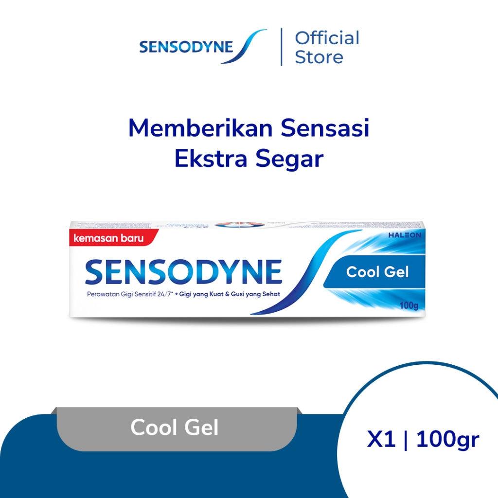 Sensodyne Toothpaste Pasta Gigi Sensitif Sensasi Extra Segar Cool Gel 100gr