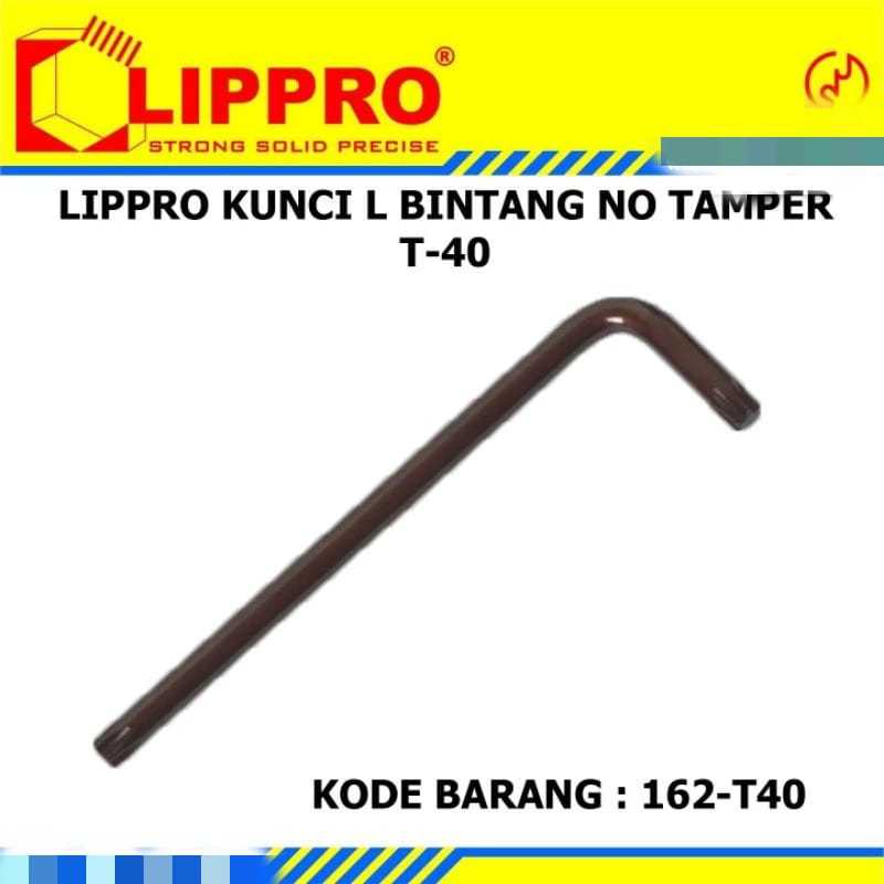 LIPPRO KUNCI L BINTANG LONG NO TAMPER (TIDAK LUBANG) 162-T40