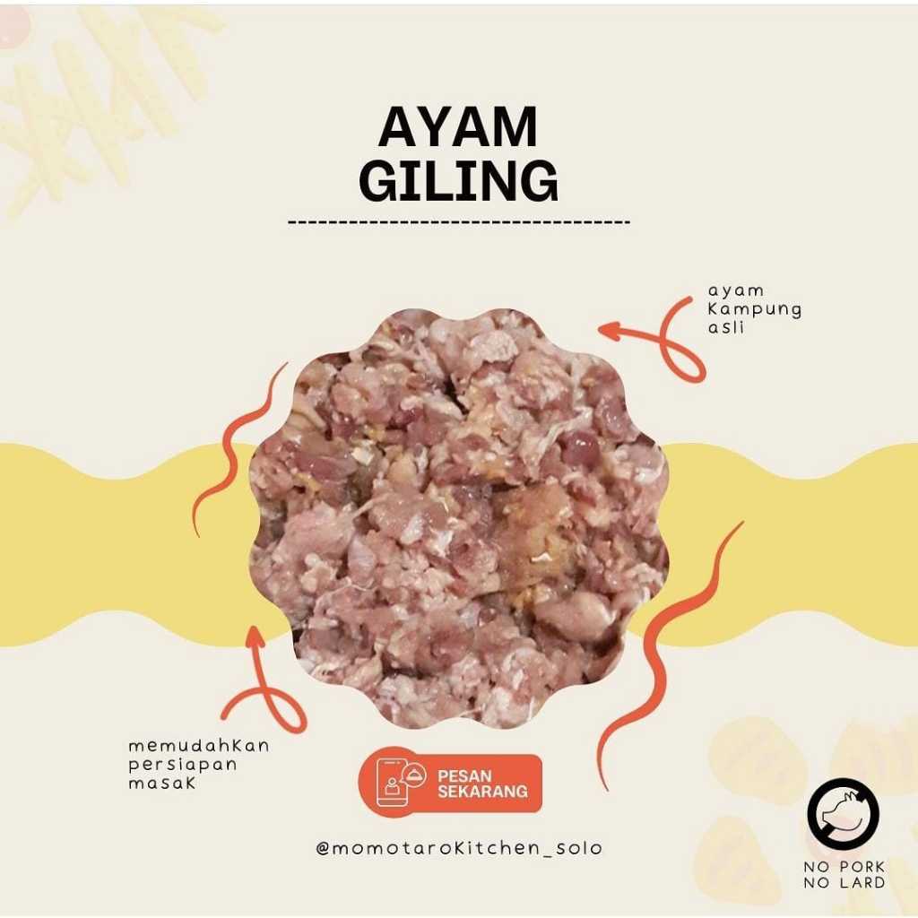 

Momotaro Daging Ayam Kampung Giling 100% / Minced Chicken Meat 200g