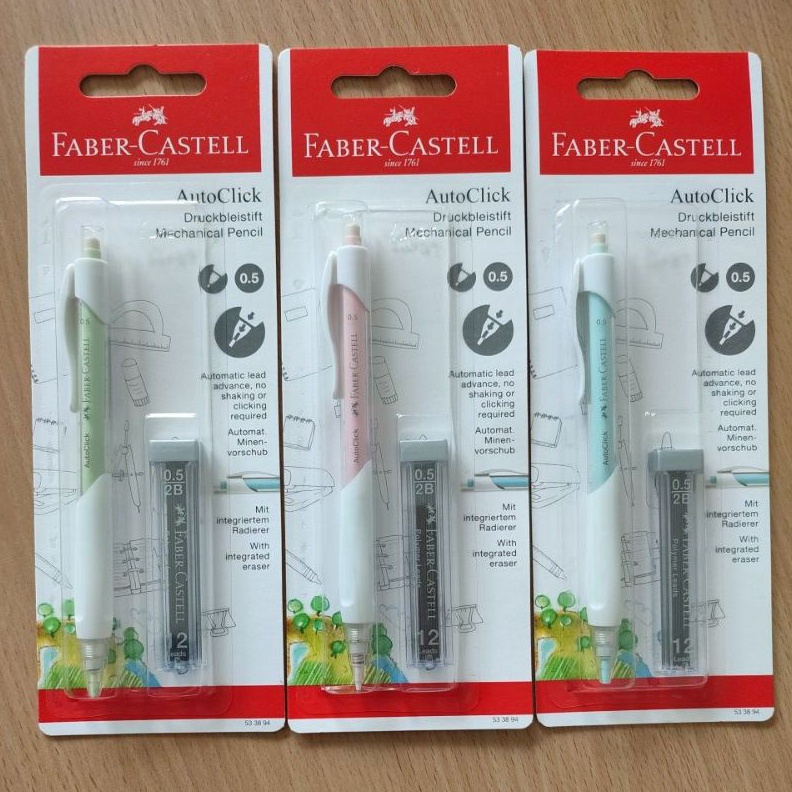

ART U39F Pensil Mekanik 5 Set Faber Castell 533894 AutoClick Mechanical Pensil 5