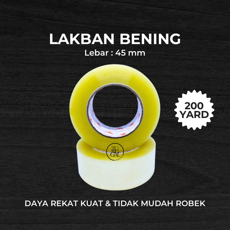 

Lakban Bening 200 YARD. Lebar 45 mm. Tebal 45 mikron. OPP Tape. Lakban kuat, lakban kualitas bagus, lakban murah, lakban packing, lakban olshop, packing tape, lakban tebal, jual lakban malang, lakban termurah, lakban jawa timur, COD, gratis ongkir