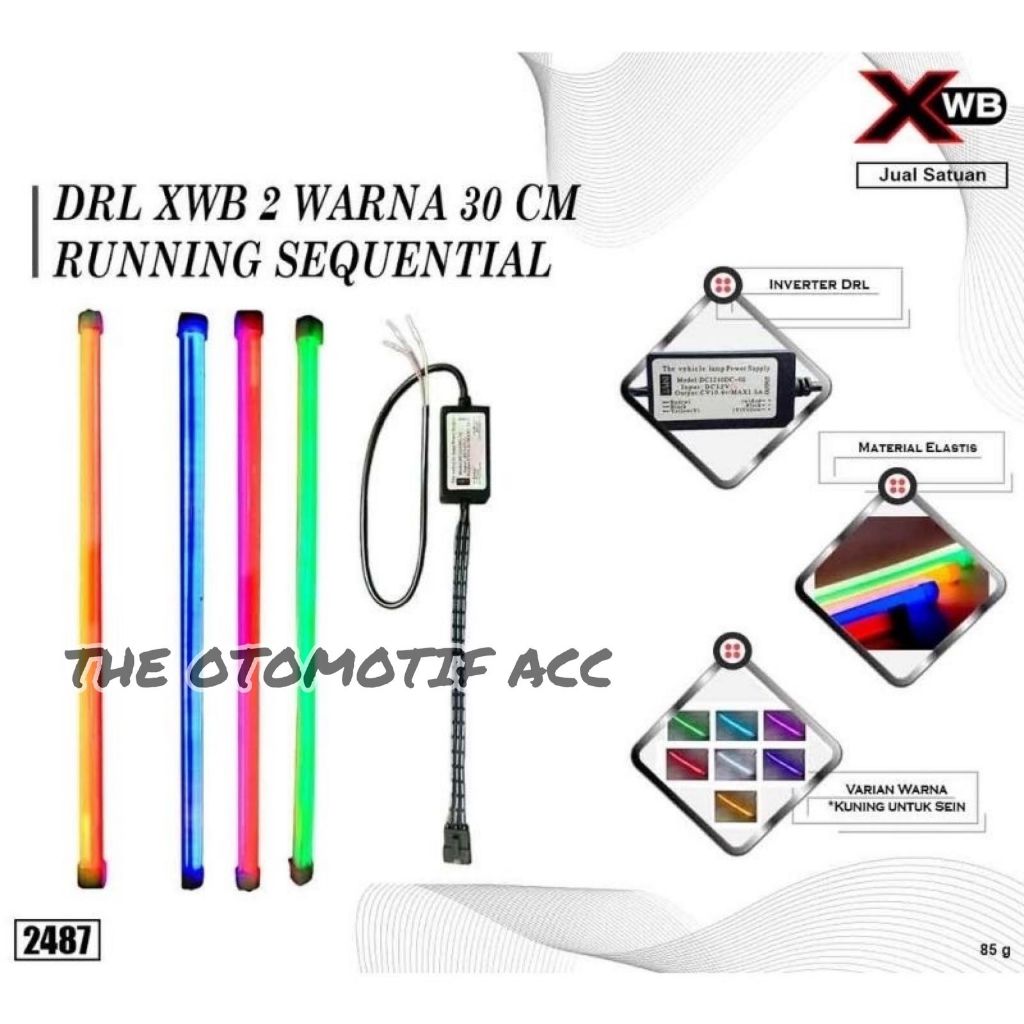 DRL FLEKSIBEL RUNNING 30 CM 2 MODE XWB DC 12 VOLT RUNNING SEN / ALIS DRL XWB GRADE A SEIN RUNNING