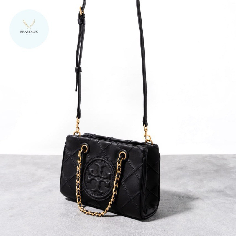 TORY BURCH Fleming soft mini tote bag leather