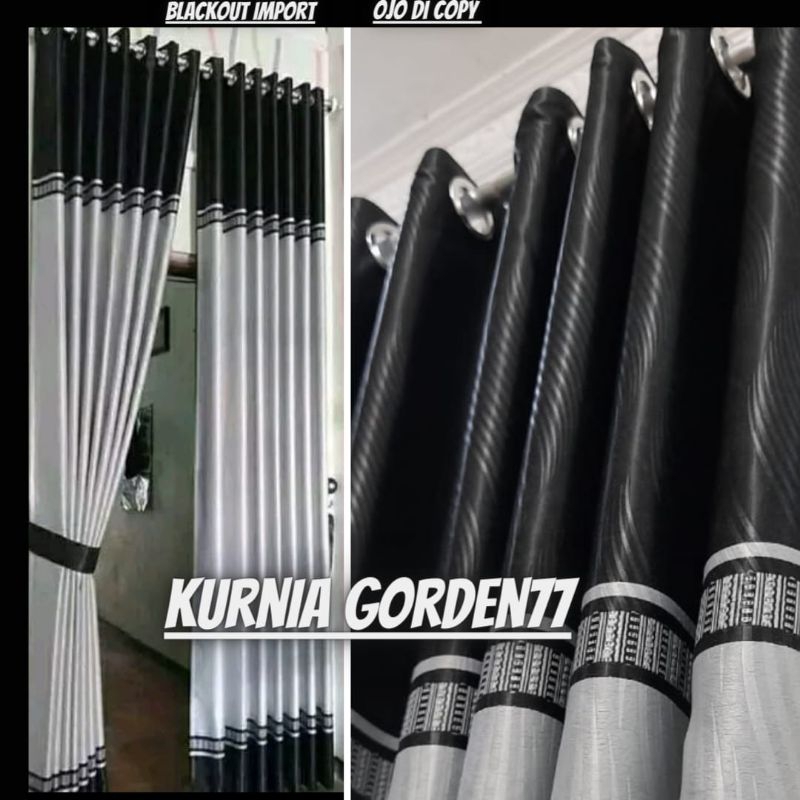 NEW hordeng jendela gorden import gorden minimalis tirai pintu beludru hijau mint motif atas