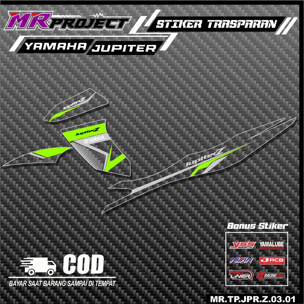 Striping transparan UV Jupiter Z,Striping Stiker motor YAMAHA Jupiter Z BURHAN TRANSPARAN