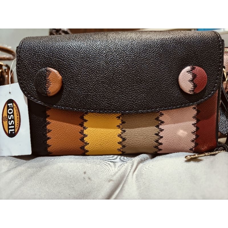 Tas Wanita Foss Kancing Pelangi Sling Bag