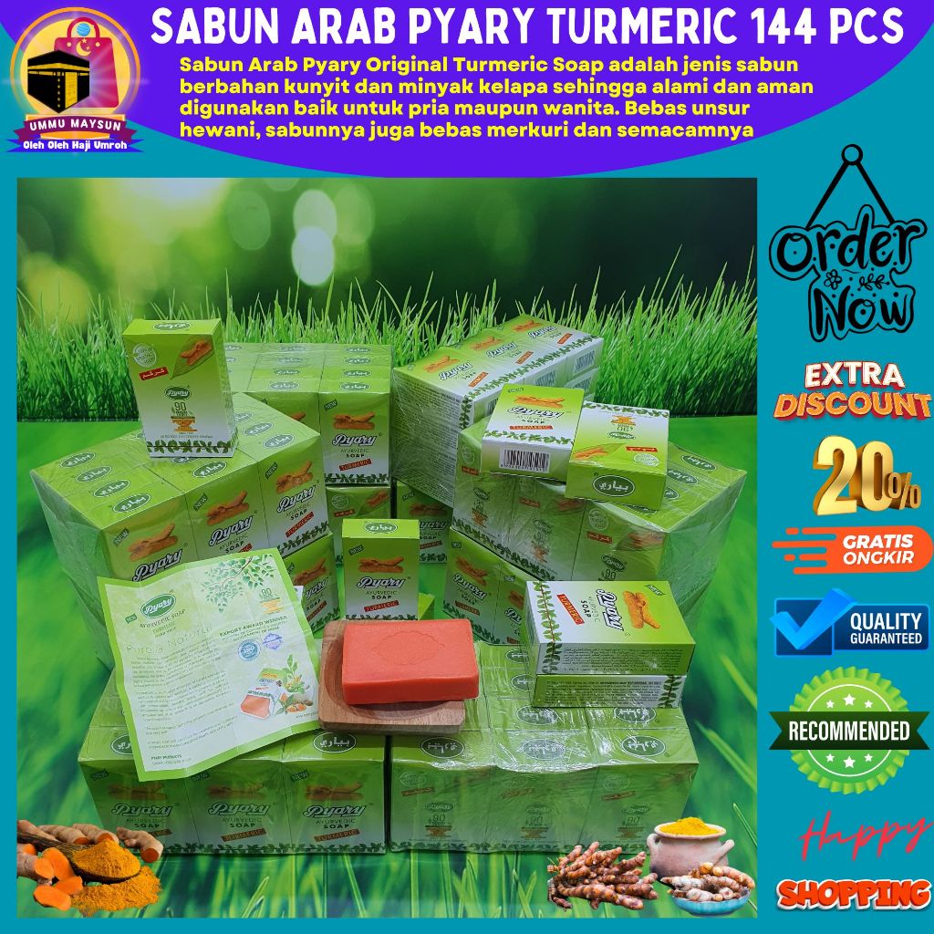 Sabun Mandi Batang Whitening Kunyit Turmeric Arab Arap Pyary Pyari Ori Original 100% Official Shop S
