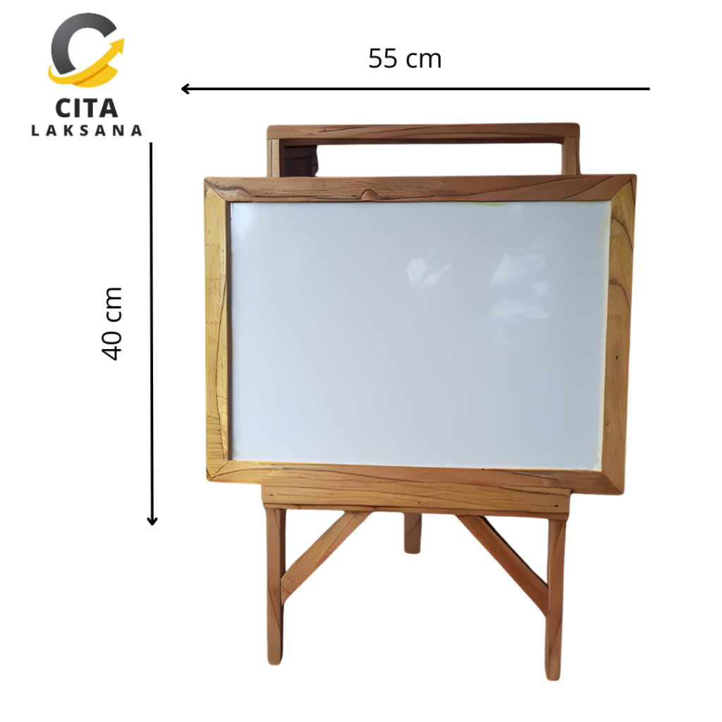 

papan tulis Anak whiteboard stand 55cm x 40cm gratis spidol+penghapus
