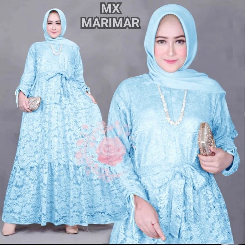 BAJU GAMIS MAXY MAXI BUSUI DRESS PESTA KONDANGAN NIKAHAN BRUKAT BROKAT WANITA MUSLIM BARU NEW L XL 3