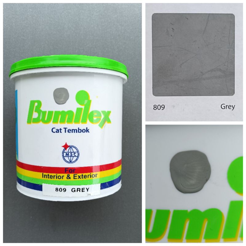 Bumilex 809 Grey Cat Tembok Interior Eksterior 1 kg Warna Abu-abu