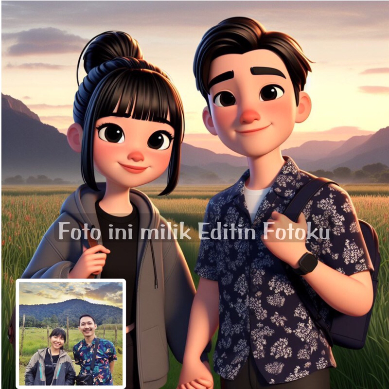 (SOFT FILE) EDIT FOTO JADI 3D 2D ANIMASI VECTOR KARTUN