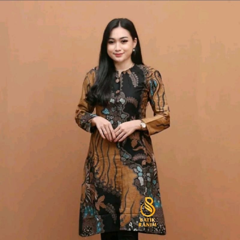 Batik Tunik Wanita, Batik Seragam Kantor, Batik Tunik Premium